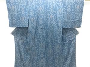 アンティーク　錦紗　更紗模様着物